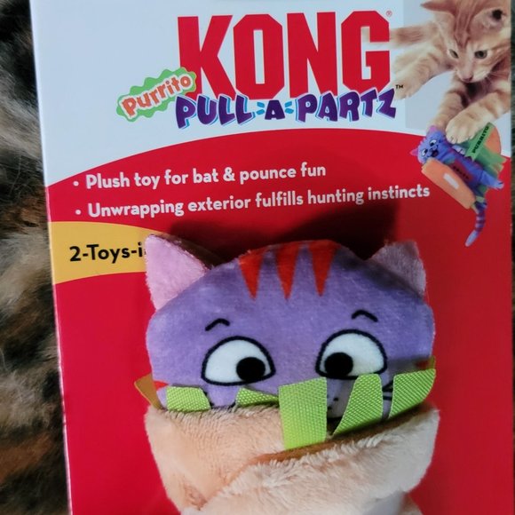 Kong Pull A Partz Cat Toy Purrito Kitty w Catnip ,, New! - Picture 2 of 2